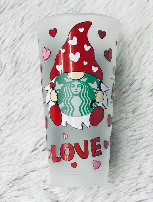 Reusable Cold Cup | 24 oz | Gnome Love