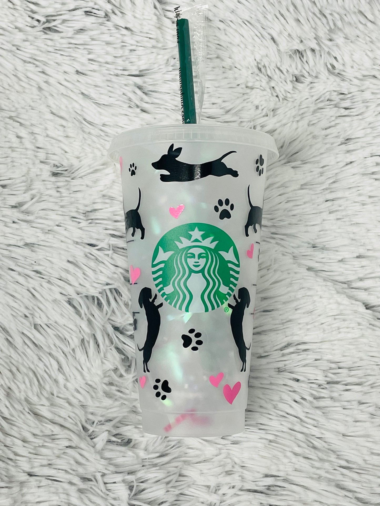 Reusable Cold Cup | 24 oz | Dachshund Love